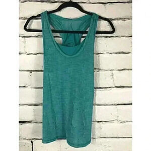 Lululemon Women's Teal Glide and Stride Tank Size 6 Built in Bra Top